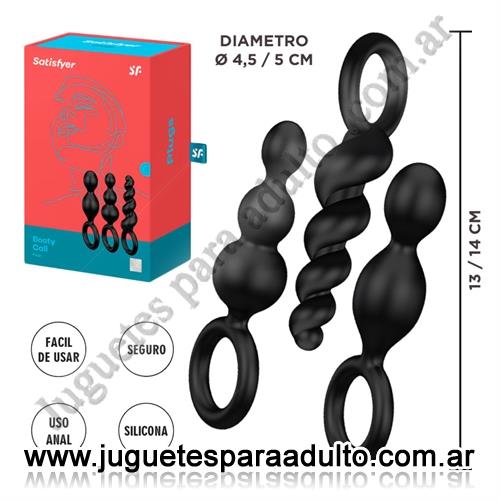 Productos eróticos, Kits, Booty Call kit de 3 dilatadores anales negros