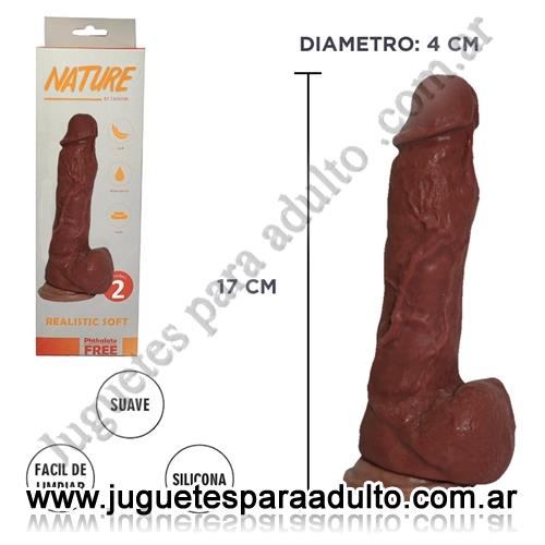 Consoladores, Consoladores mulatos, Dildo color oscuro Cyberskin con ventosa N°2