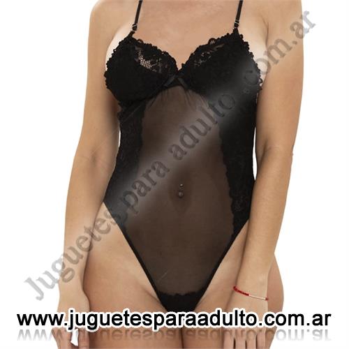 Lencería femenina, , Body de Tul y Puntilla en Talla XL Sensual