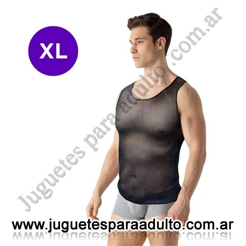 Lencería masculina, , Musculosa de Red con Diseño Atemporal