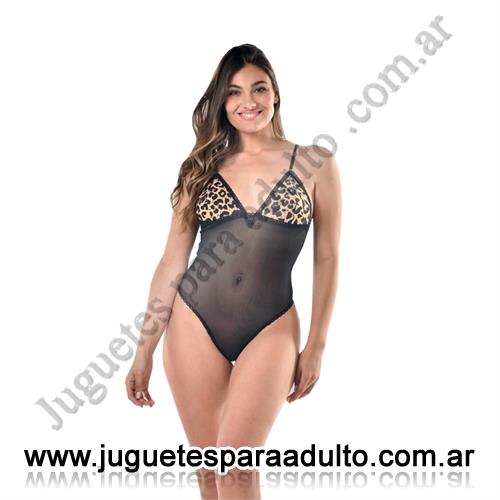 Lencería femenina, , Body de Tul con Estampado Animal Print