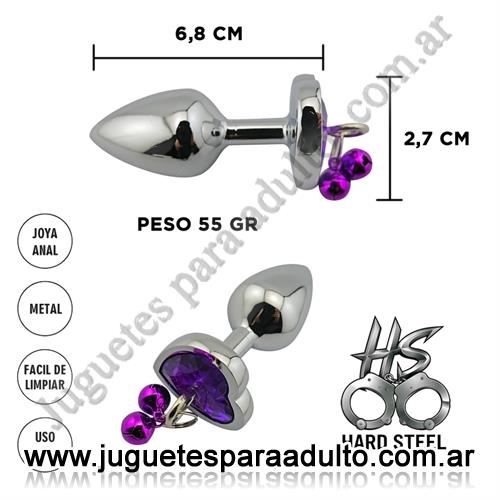 Anales, , Centaurus: Joya anal con forma de corazon violeta y cascabeles