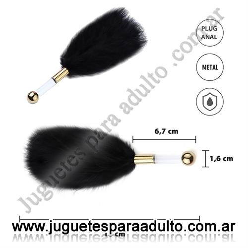 Accesorios, , Cosquilleo de plumas negro con mango plateado