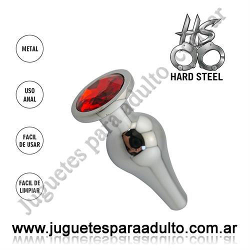 Anales, Joyas Anales, Plug anal con joya roja medium