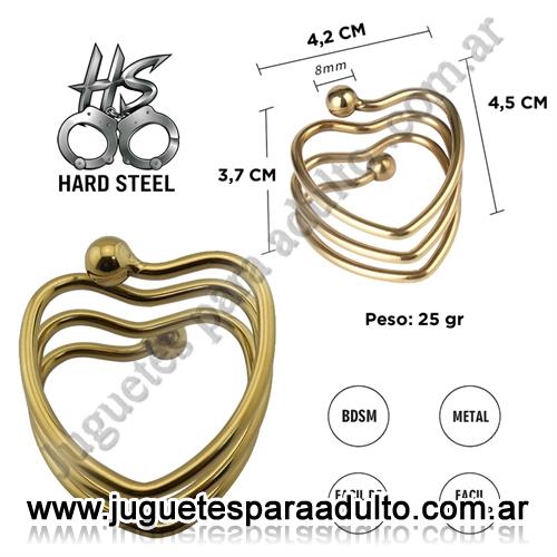 Especificos, Anillos sin vibrador, Heart Shape Anillo peneano metalico