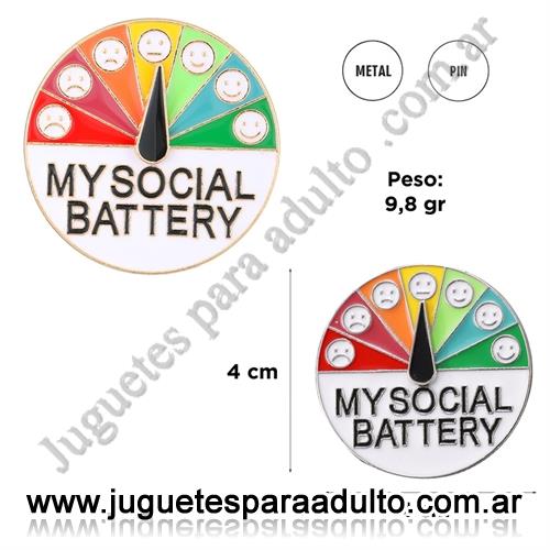 Accesorios, Cotillon erotico, Pin para la ropa Battery Social