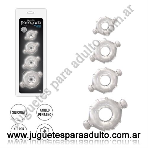 Marcas Importadas, NS Novelties, Renegade Vitality Rings: set de anillos flexibles para mayor control y duración