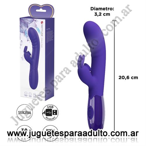 Estimuladores, Estimuladores punto g, Vibrador con estimulador de clitoris, con 30 funciones y carga USB