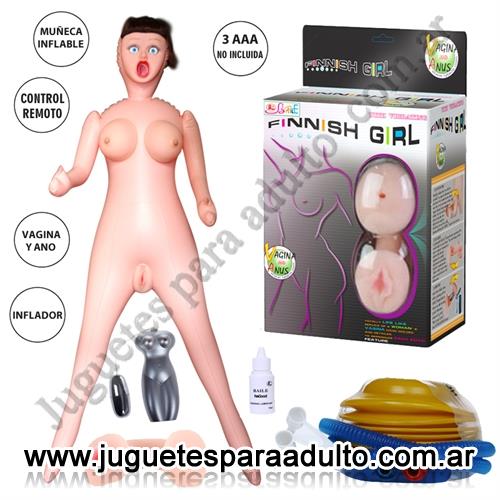 Marcas Importadas, Pretty Love, Muñeca inflable con vagina y ano de suave textura