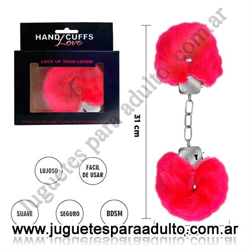 Productos eróticos, Importados 2019, Esposas de metal cubiertas de peluche rosa