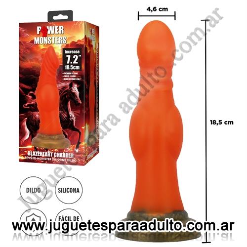 Consoladores, Consoladores sopapa jelly, Monster Blazeheart Charger - dildo con sopapa