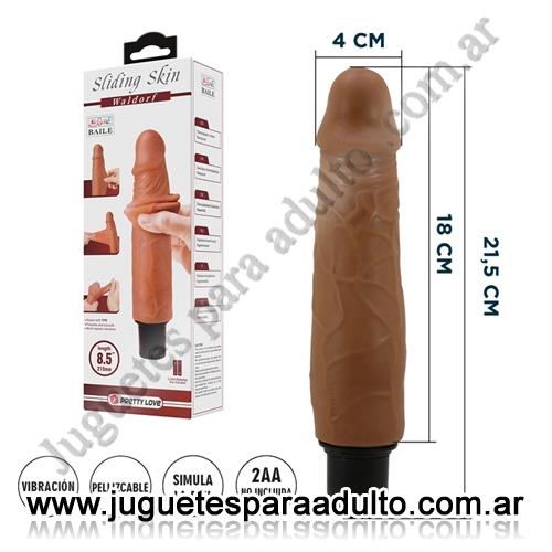 Vibradores, Vibradores cyber skin, Vibrador color piel deslizante realista, vibraciones de varias velocidades y material TPR