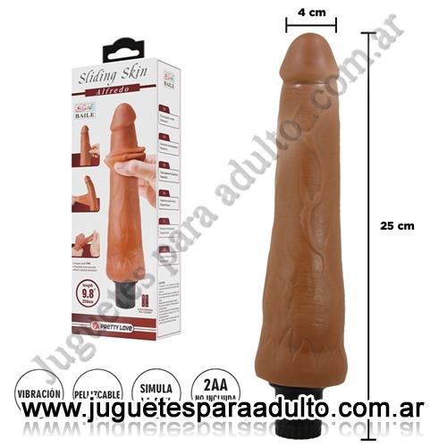 Vibradores, Vibradores cyber skin, Vibrador color piel deslizante realista, vibraciones de varias velocidades y material TPR