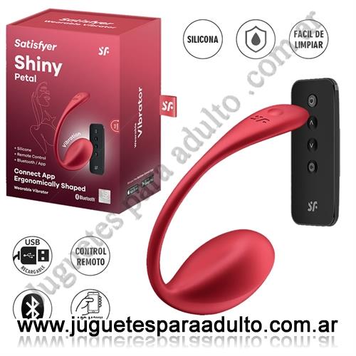 Vibradores, Vibradores con estimulacion, Shiny Petal estimulador de punto g y clitoris con control remoto