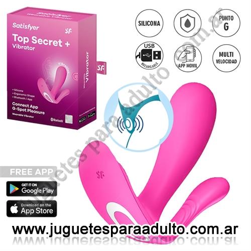Vibradores, Vibradores para Parejas, Top Secret+ Connect App Vibrador de varias funciones con USB