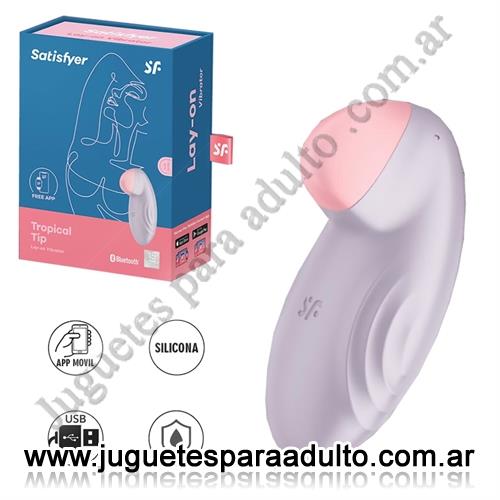 Estimuladores, Estimuladores de clitoris, Tropical Tip Connect App Vibrador potente con carga USB y control via APP