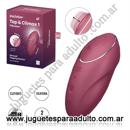 Estimuladores, Balas vibradoras, Tap & Climax 1 Vibrador con 2 motores y funciones de toques con carga USB