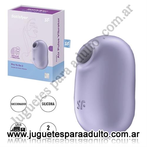 Marcas Importadas, Satisfyer, Pro To Go 2 Succionador + Vibracion con carga USB