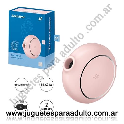 Marcas Importadas, Satisfyer, Pro To Go 3 Succionador + Vibracion con carga USB