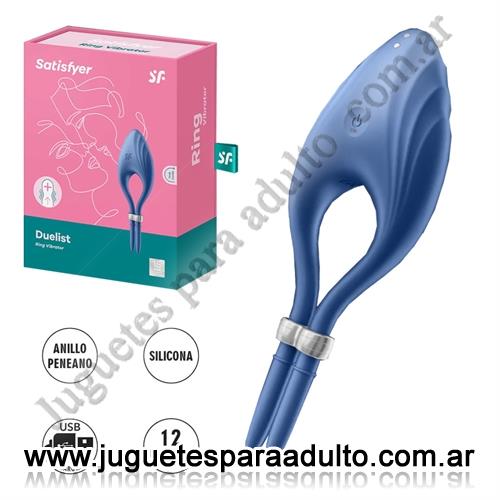 Marcas Importadas, Satisfyer, Duelist anillo para retrasar la eyaculacion con vibracion y carga USB