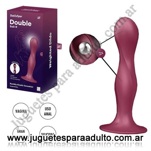 Marcas Importadas, Satisfyer, Double Ball-R estimulador con bolitas en el interior con sopapa para superficies