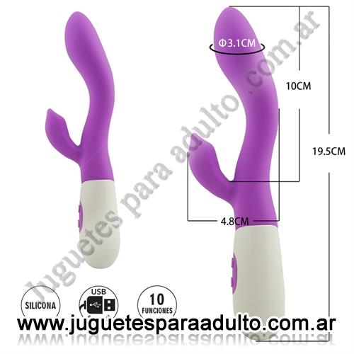 Vibradores, , Columba : Vibrador de punto G con estimulador y 10 funciones de vibracion