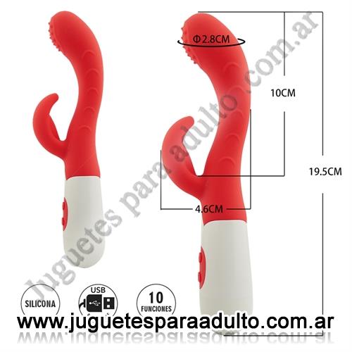 Vibradores, Vibradores con estimulacion, Scorpius : Vibrador de punto G con estimulador y 10 funciones de vibracion